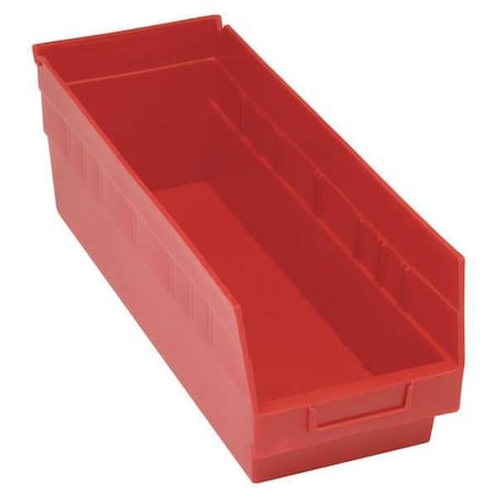 Red Shelf Bin, 17-7/8
