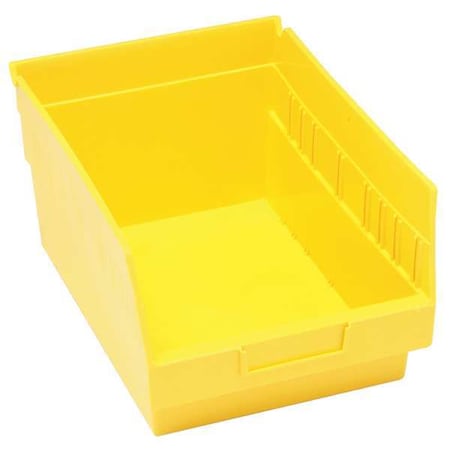 Shelf Storage Bin, Polypropylene, Yellow, 8 in H, 8 3/8 in W, 11 5/8 in L MPN:QSB807YL