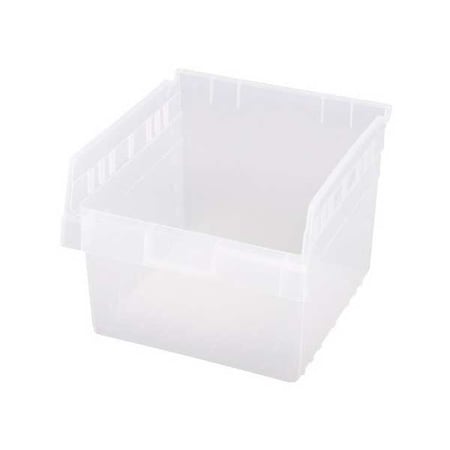 Shelf Storage Bin, Polypropylene, Clear, 8 in H, 11 1/8 in W, 11 5/8 in L MPN:QSB809CL