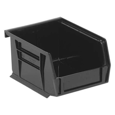 Hang & Stack Storage Bin, Polypropylene, Black, 3 in H, 4 1/8 in W, 5 3/8 in L MPN:QUS210BK