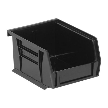 Hang & Stack Storage Bin, Polypropylene/Polyethylene, Black, 3 in H, 4 1/8 in W, 5 3/8 in L MPN:QUS210BR