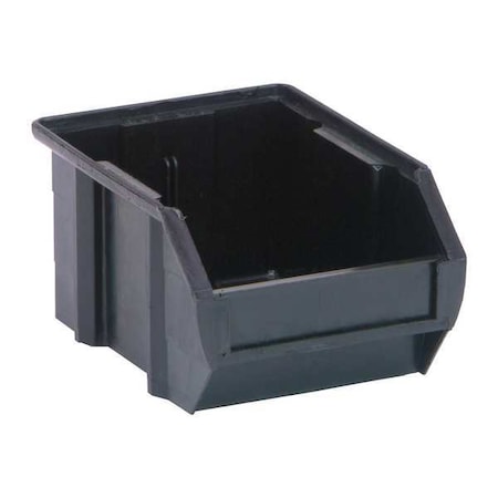 Hang & Stack Storage Bin, Carbon Filled Copolymer Polypropylene, Black, 3 in H, 4 1/8 in W MPN:QUS210CO