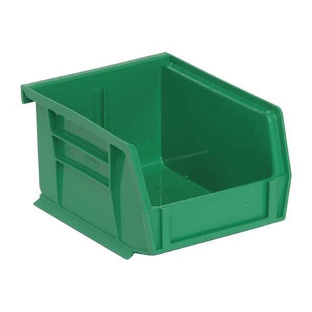 Hang & Stack Storage Bin, Polypropylene, Green, 3 in H, 4 1/8 in W, 5 3/8 in L MPN:QUS210GN