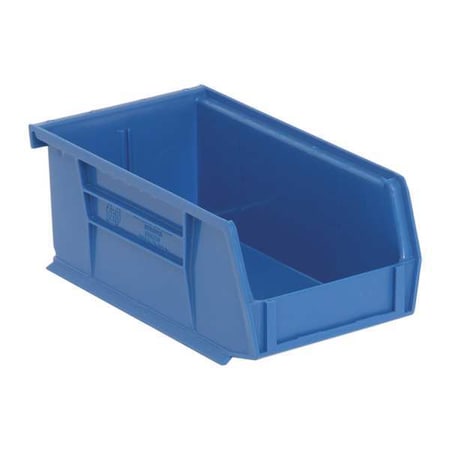 Hang & Stack Storage Bin, Polypropylene, Blue, 3 in H, 4 1/8 in W, 7 3/8 in L MPN:QUS220BL