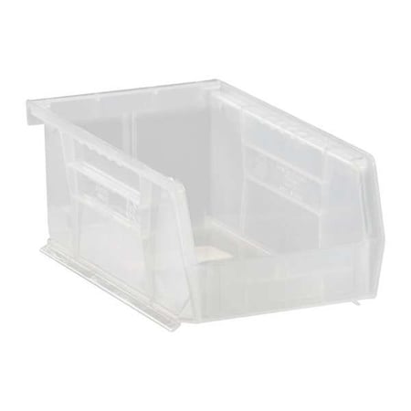 Hang & Stack Storage Bin, Polypropylene, Clear, 3 in H, 4 1/8 in W, 7 3/8 in L MPN:QUS220CL