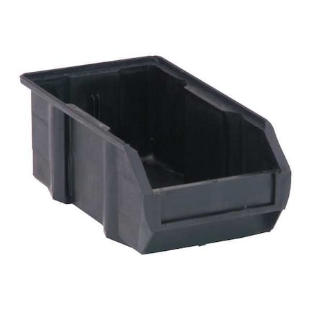 Hang & Stack Storage Bin, Carbon Filled Copolymer Polypropylene, Black, 3 in H, 4 1/8 in W MPN:QUS220CO