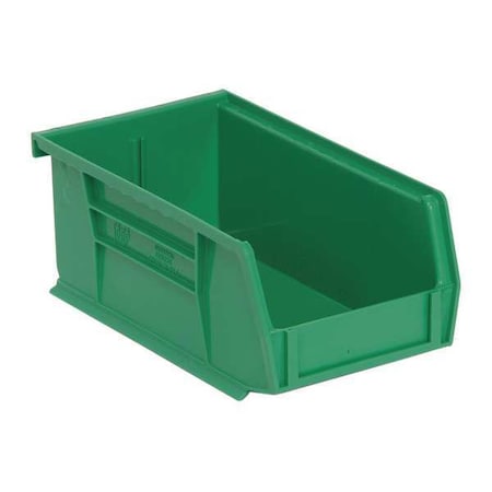 Hang & Stack Storage Bin, Polypropylene, Green, 3 in H, 4 1/8 in W, 7 3/8 in L MPN:QUS220GN