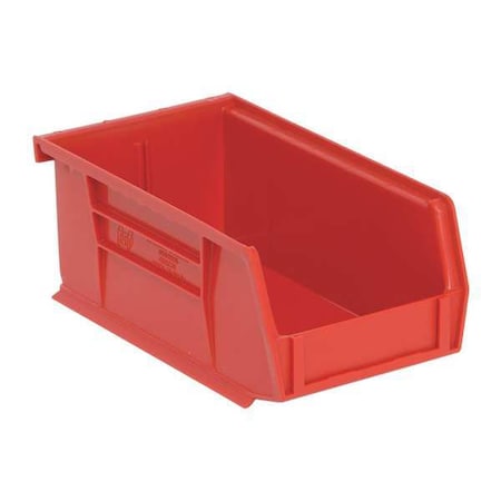 Hang & Stack Storage Bin, Polypropylene, Red, 3 in H, 4 1/8 in W, 7 3/8 in L MPN:QUS220RD