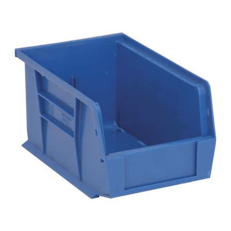 Hang & Stack Storage Bin, Polypropylene, Blue, 5 in H, 6 in W, 9 1/4 in L MPN:QUS221BL