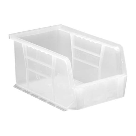 Hang & Stack Storage Bin, Polypropylene, Clear, 5 in H, 6 in W, 9 1/4 in L MPN:QUS221CL