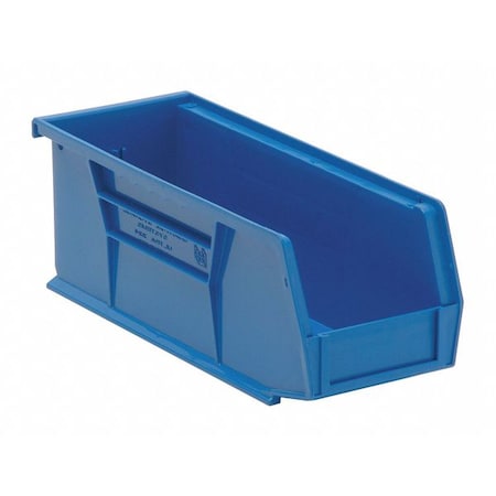 Hang & Stack Storage Bin, Polypropylene, Blue, 4 in H, 4 1/8 in W, 10 7/8 in L MPN:QUS224BL