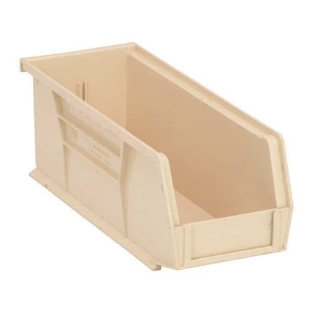 Hang & Stack Storage Bin, Polypropylene, Ivory, 4 in H, 4 1/8 in W, 10 7/8 in L MPN:QUS224IV