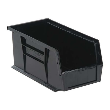 Hang & Stack Storage Bin, Polypropylene/Polyethylene, Black, 5 in H, 5 1/2 in W, 10 7/8 in L MPN:QUS230BR