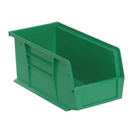 Hang & Stack Storage Bin, Polypropylene, Green, 5 in H, 5 1/2 in W, 10 7/8 in L MPN:QUS230GN
