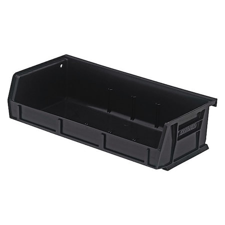 Hang & Stack Storage Bin, polypropylene, Black, 3 in H, 11 in W, 5 3/8 in L MPN:QUS232BK