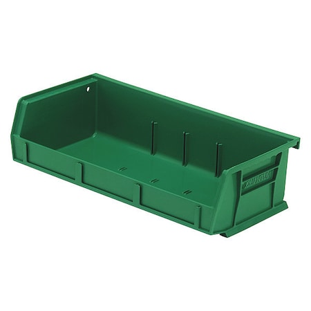 Hang & Stack Storage Bin, polypropylene, Green, 3 in H, 11 in W, 5 3/8 in L MPN:QUS232GN