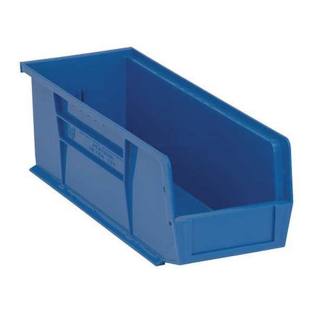 Hang & Stack Storage Bin, Polypropylene, Blue, 5 in H, 5 1/2 in W, 14 3/4 in L MPN:QUS234BL