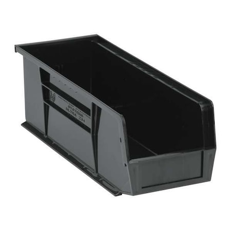 Hang & Stack Storage Bin, Polypropylene/Polyethylene, Black, 5 in H, 5 1/2 in W, 14 3/4 in L MPN:QUS234BR