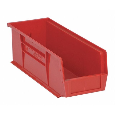 Hang & Stack Storage Bin, Polypropylene, Red, 5 in H, 5 1/2 in W, 14 3/4 in L MPN:QUS234RD
