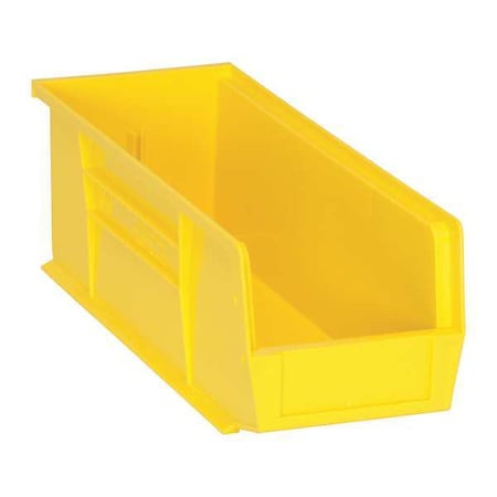 Hang & Stack Storage Bin, Polypropylene, Yellow, 5 in H, 5 1/2 in W, 14 3/4 in L MPN:QUS234YL