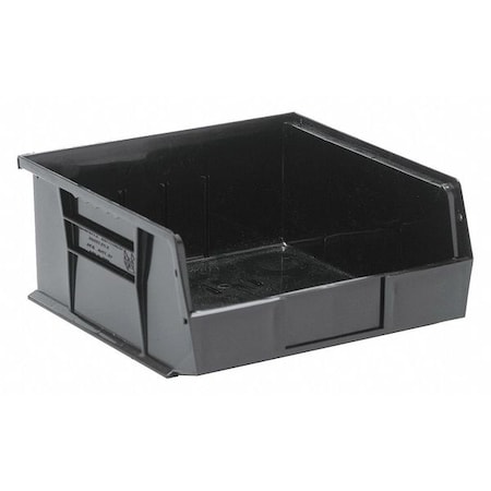Hang & Stack Storage Bin, Polypropylene, Black, 5 in H, 11 in W, 10 7/8 in L MPN:QUS235BK