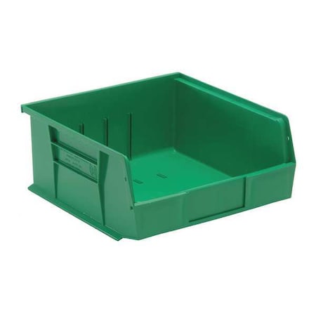Hang & Stack Storage Bin, Polypropylene, Green, 5 in H, 11 in W, 10 7/8 in L MPN:QUS235GN