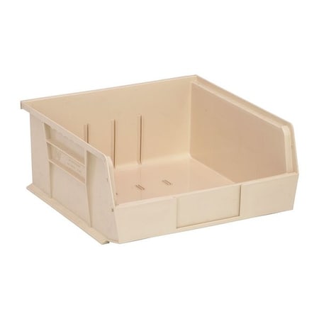 Hang & Stack Storage Bin, Polypropylene, Ivory, 5 in H, 11 in W, 10 7/8 in L MPN:QUS235IV