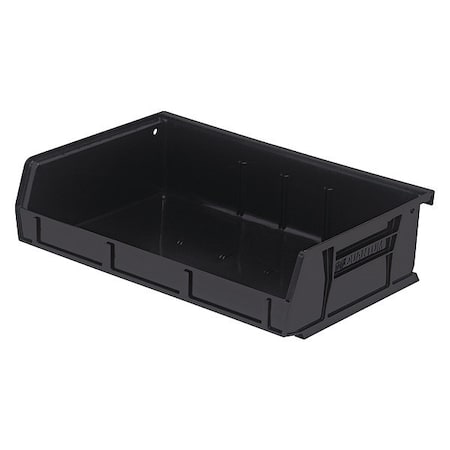 Hang & Stack Storage Bin, polypropylene, Black, 3 in H, 11 in W, 7 3/8 in L MPN:QUS236BK