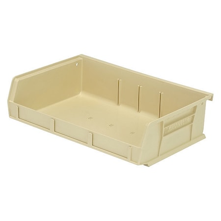 Hang & Stack Storage Bin, polypropylene, Ivory, 3 in H, 11 in W, 7 3/8 in L MPN:QUS236IV