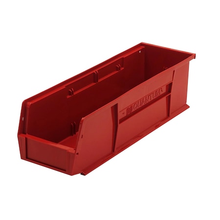 Hang & Stack Storage Bin, Polypropylene, Red, 5 in H, 5-1/2 in W, 18 in L MPN:QUS238RD