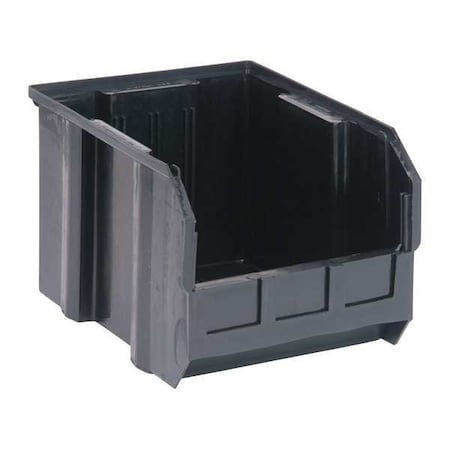 Hang & Stack Storage Bin, Polypropylene/Polyethylene, Black, 7 in H, 8 1/4 in W, 10 3/4 in L MPN:QUS239BR