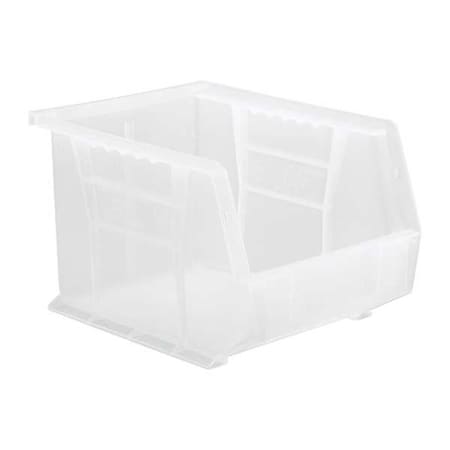 Hang & Stack Storage Bin, Polypropylene, Clear, 7 in H, 8 1/4 in W, 10 3/4 in L MPN:QUS239CL