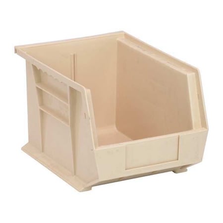 Hang & Stack Storage Bin, Polypropylene, Ivory, 7 in H, 8 1/4 in W, 10 3/4 in L MPN:QUS239IV