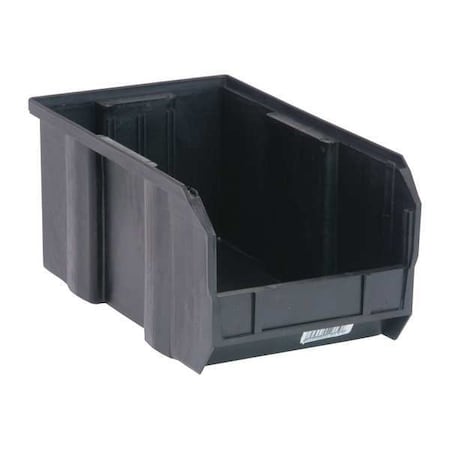 Hang & Stack Storage Bin, Polypropylene/Polyethylene, Black, 7 in H, 8 1/4 in W, 14 3/4 in L MPN:QUS240BR