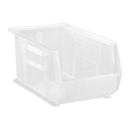 Hang & Stack Storage Bin, Polypropylene, Clear, 7 in H, 8 1/4 in W, 14 3/4 in L MPN:QUS240CL