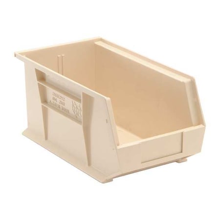 Hang & Stack Storage Bin, Polypropylene, Ivory, 7 in H, 8 1/4 in W, 14 3/4 in L MPN:QUS240IV
