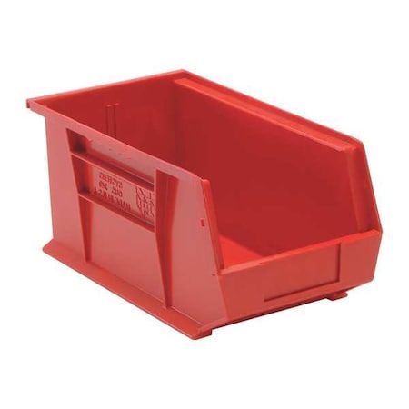 Hang & Stack Storage Bin, Polypropylene, Red, 7 in H, 8 1/4 in W, 14 3/4 in L MPN:QUS240RD
