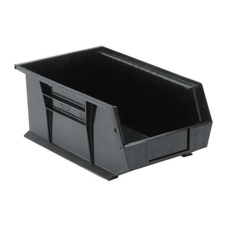 Hang & Stack Storage Bin, Polypropylene, Black, 6 in H, 8 1/4 in W, 13 5/8 in L MPN:QUS241BK