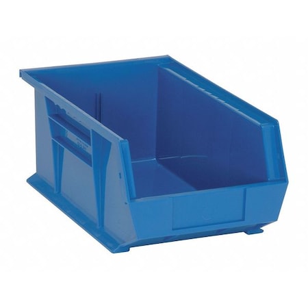 Hang & Stack Storage Bin, Polypropylene, Blue, 6 in H, 8 1/4 in W, 13 5/8 in L MPN:QUS241BL