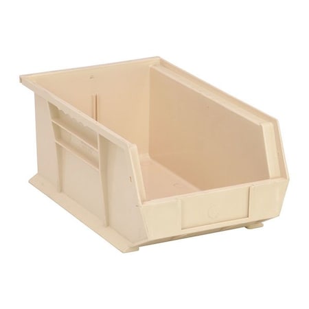 Hang & Stack Storage Bin, Polypropylene, Ivory, 6 in H, 8 1/4 in W, 13 5/8 in L MPN:QUS241IV