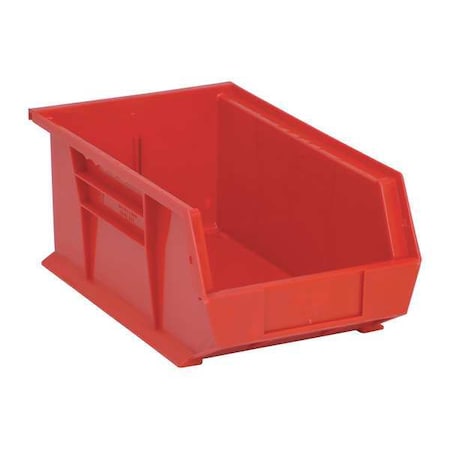 Hang & Stack Storage Bin, Polypropylene, Red, 6 in H, 8 1/4 in W, 13 5/8 in L MPN:QUS241RD