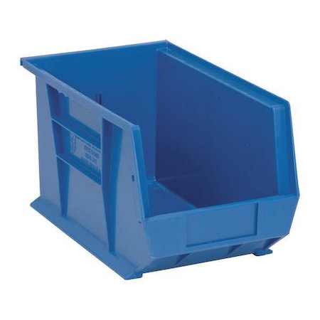 Hang & Stack Storage Bin, Polypropylene, Blue, 8 in H, 8 1/4 in W, 13 5/8 in L MPN:QUS242BL