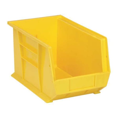 Hang & Stack Storage Bin, Polypropylene, Yellow, 8 in H, 8 1/4 in W, 13 5/8 in L MPN:QUS242YL