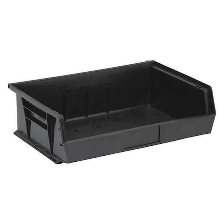 Hang & Stack Storage Bin, Polypropylene, Black, 5 in H, 16 1/2 in W, 10 7/8 in L MPN:QUS245BK