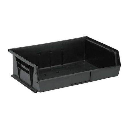Hang & Stack Storage Bin, Polypropylene/Polyethylene, Black, 5 in H, 16 1/2 in W, 10 7/8 in L MPN:QUS245BR