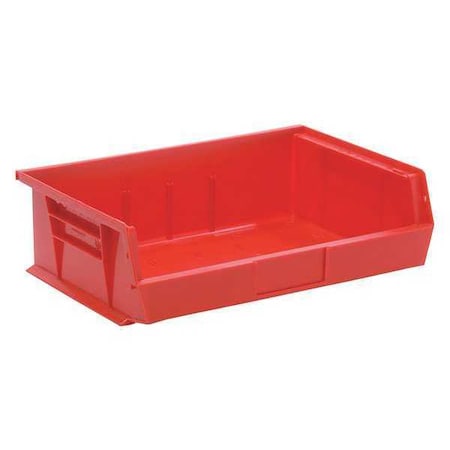 Hang & Stack Storage Bin, Polypropylene, Red, 5 in H, 16 1/2 in W, 10 7/8 in L MPN:QUS245RD