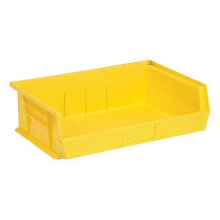 Hang & Stack Storage Bin, Polypropylene, Yellow, 5 in H, 16 1/2 in W, 10 7/8 in L MPN:QUS245YL