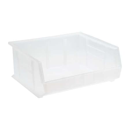 Hang & Stack Storage Bin, Polypropylene, Clear, 7 in H, 16 1/2 in W, 14 3/4 in L MPN:QUS250CL