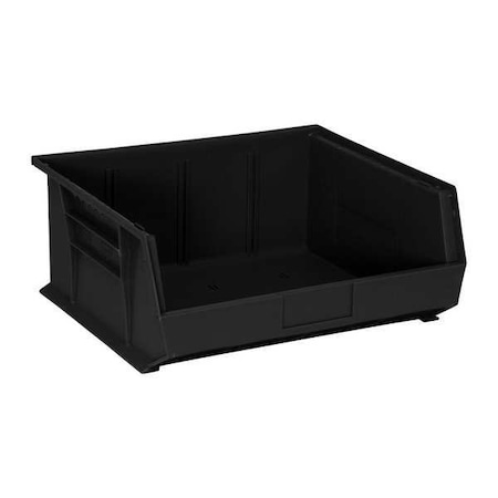 Hang & Stack Storage Bin, Carbon Filled Copolymer Polypropylene, Black, 7 in H, 16 1/2 in W MPN:QUS250CO