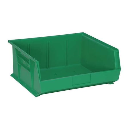 Hang & Stack Storage Bin, Polypropylene, Green, 7 in H, 16 1/2 in W, 14 3/4 in L MPN:QUS250GN
